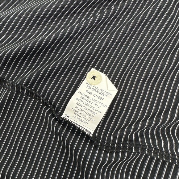 NWT Johnnie-O Albatross Black Pin-Striped Polo Embroidery Size Medium UPF 50 - Picture 7 of 9